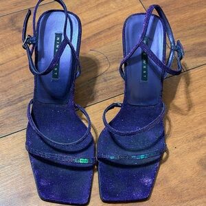 Nine West Women's Glittery Purple Heels